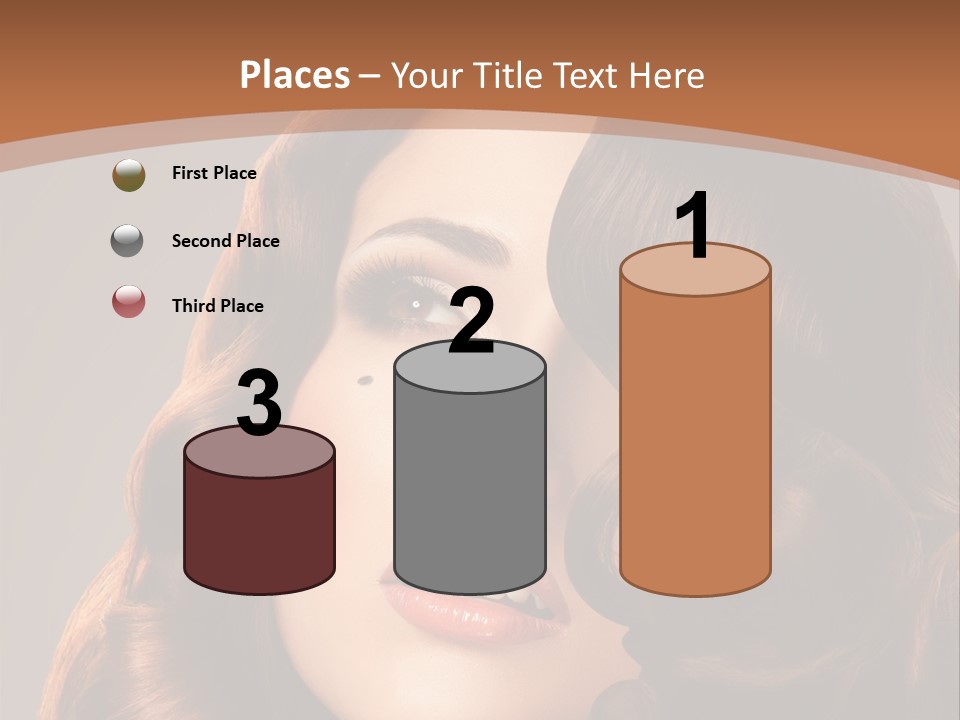 Shiny Brown Model PowerPoint Template