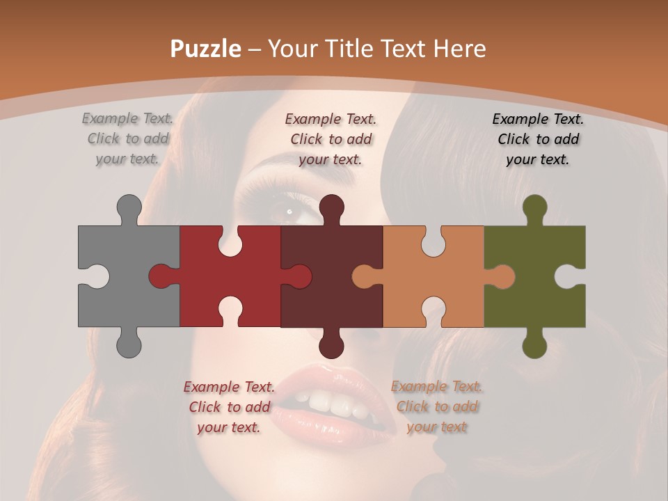 Shiny Brown Model PowerPoint Template