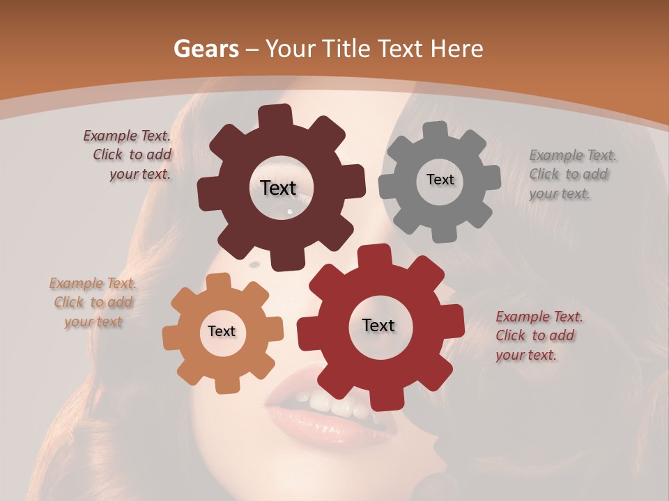 Shiny Brown Model PowerPoint Template