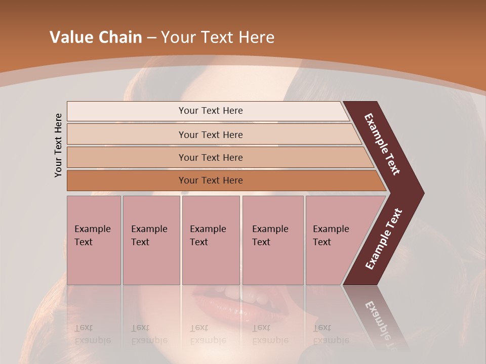 Shiny Brown Model PowerPoint Template