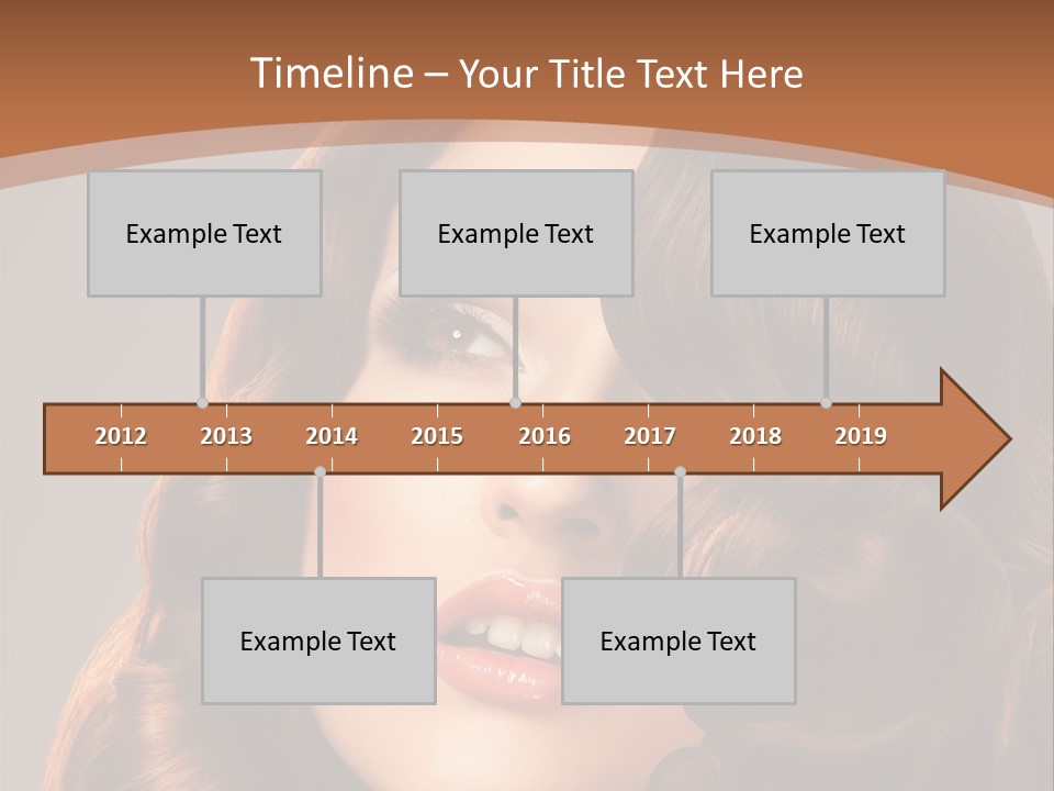 Shiny Brown Model PowerPoint Template