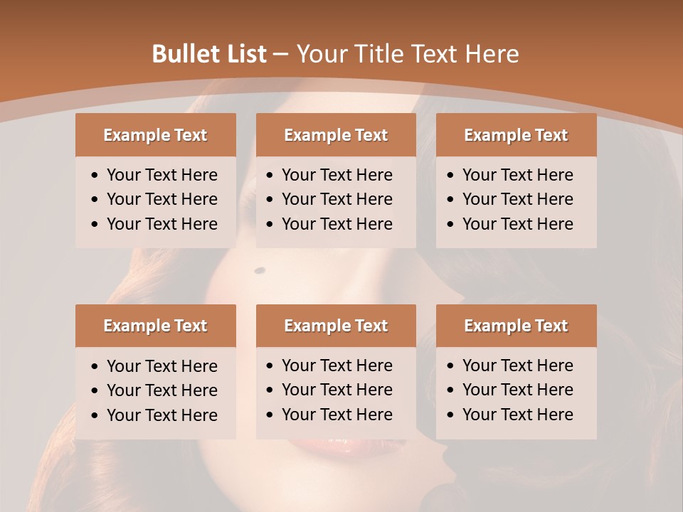 Shiny Brown Model PowerPoint Template