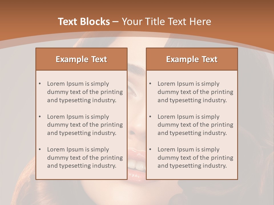 Shiny Brown Model PowerPoint Template