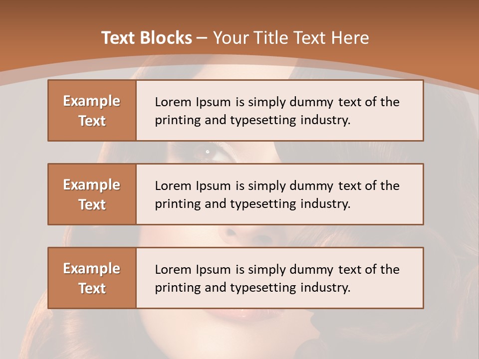 Shiny Brown Model PowerPoint Template