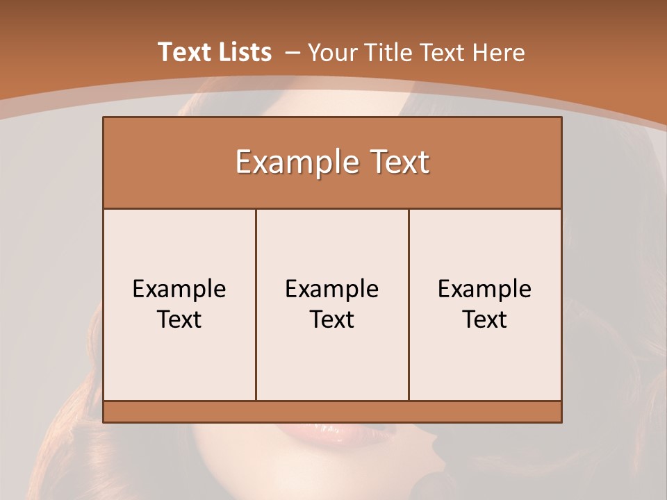 Shiny Brown Model PowerPoint Template