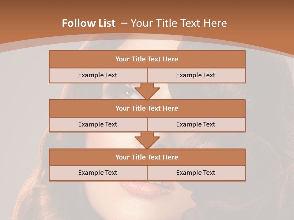 Shiny Brown Model PowerPoint Template