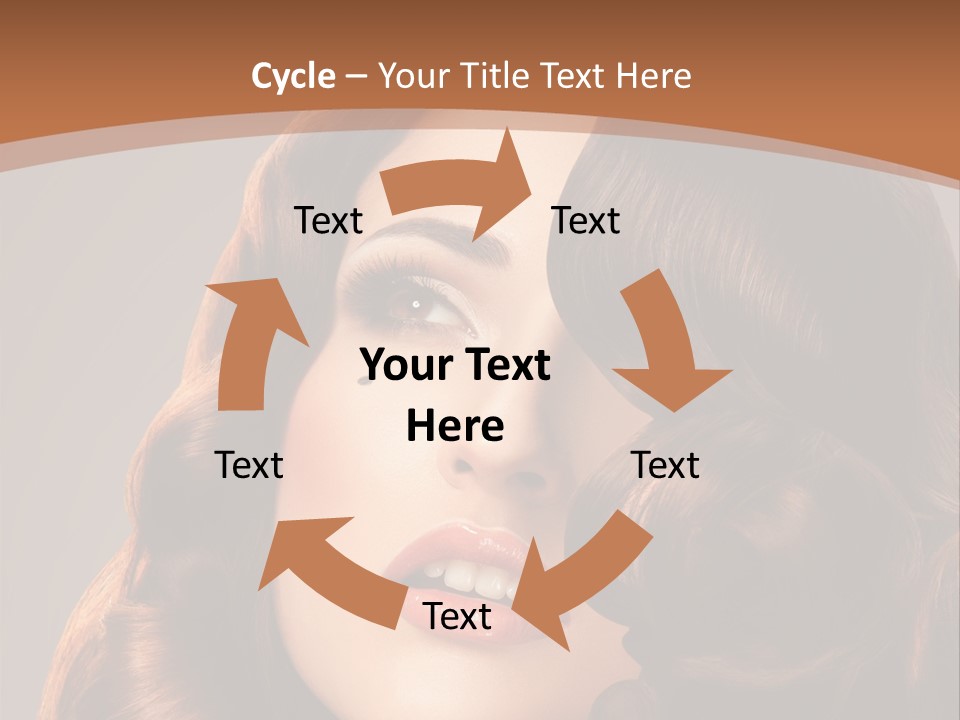 Shiny Brown Model PowerPoint Template