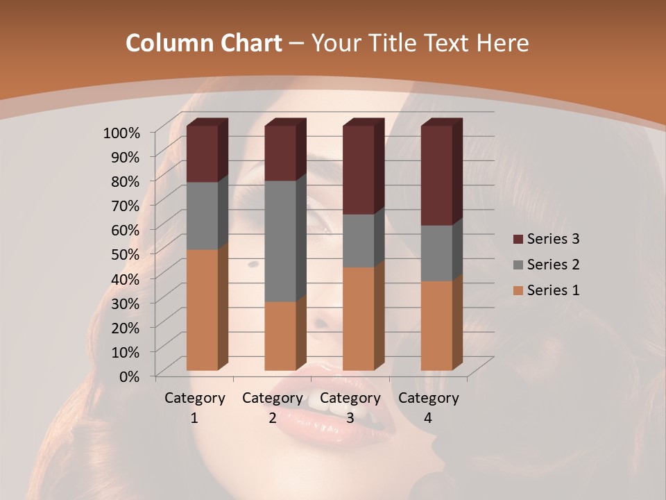 Shiny Brown Model PowerPoint Template