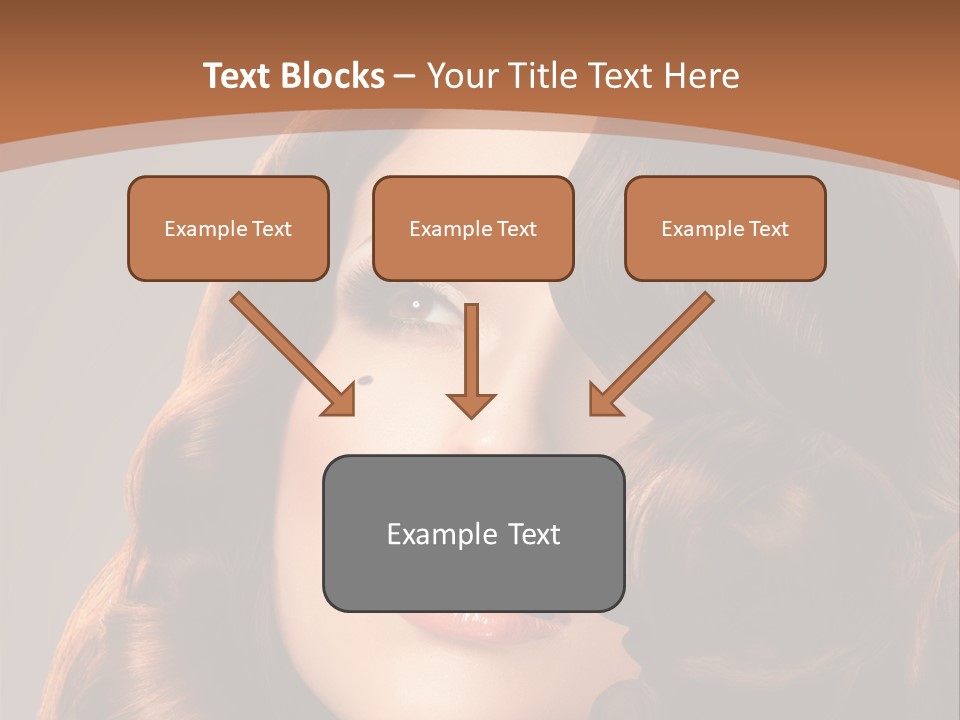 Shiny Brown Model PowerPoint Template