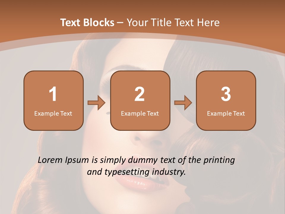 Shiny Brown Model PowerPoint Template