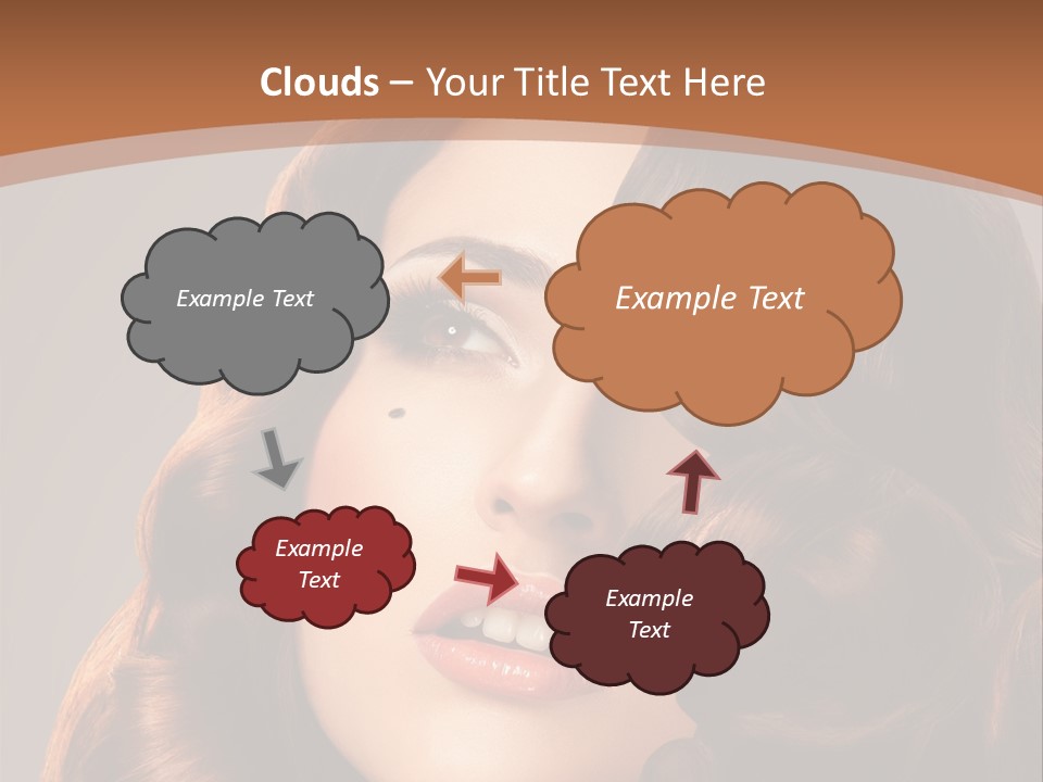 Shiny Brown Model PowerPoint Template