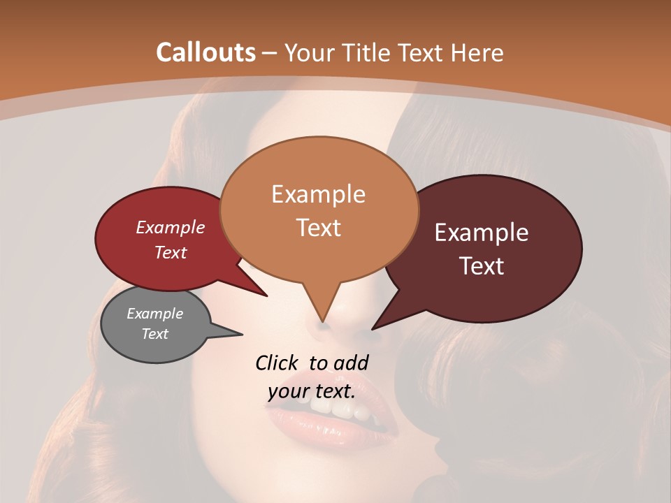 Shiny Brown Model PowerPoint Template