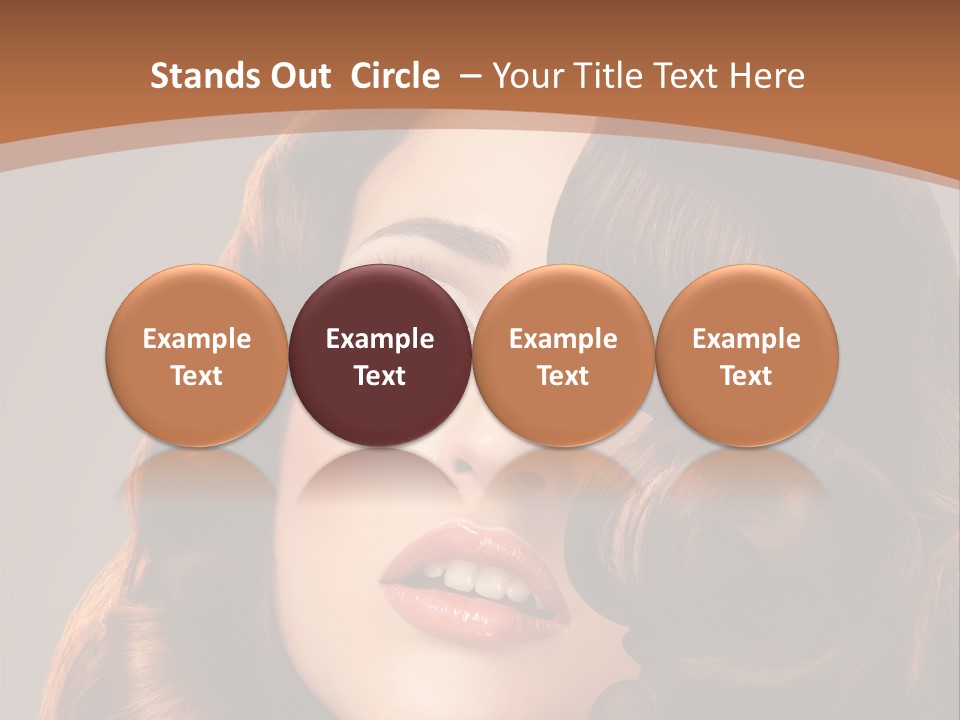 Shiny Brown Model PowerPoint Template