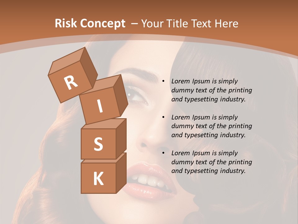 Shiny Brown Model PowerPoint Template