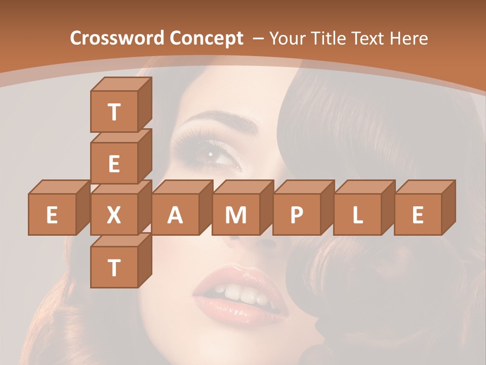 Shiny Brown Model PowerPoint Template