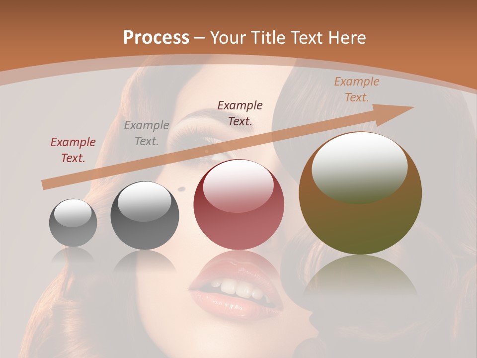 Shiny Brown Model PowerPoint Template