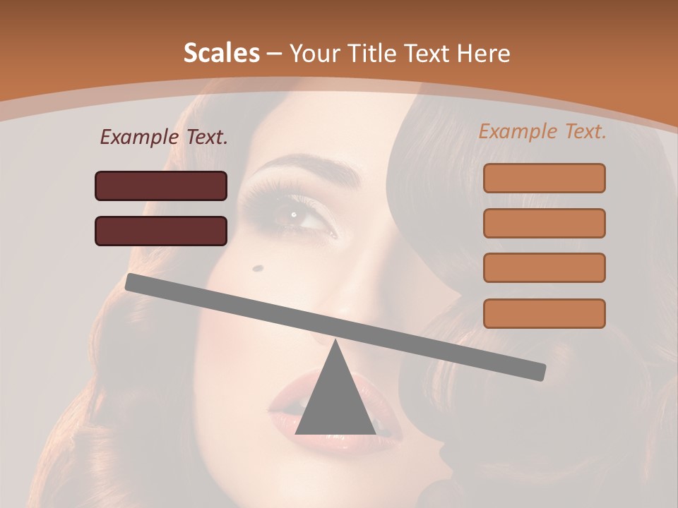 Shiny Brown Model PowerPoint Template