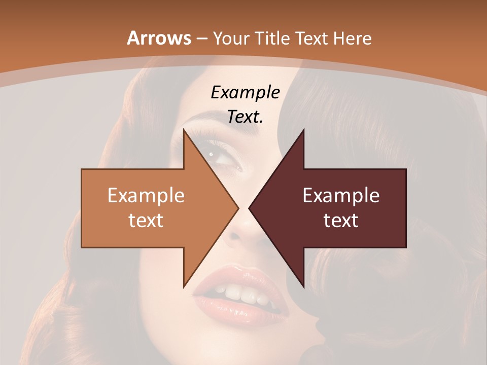 Shiny Brown Model PowerPoint Template