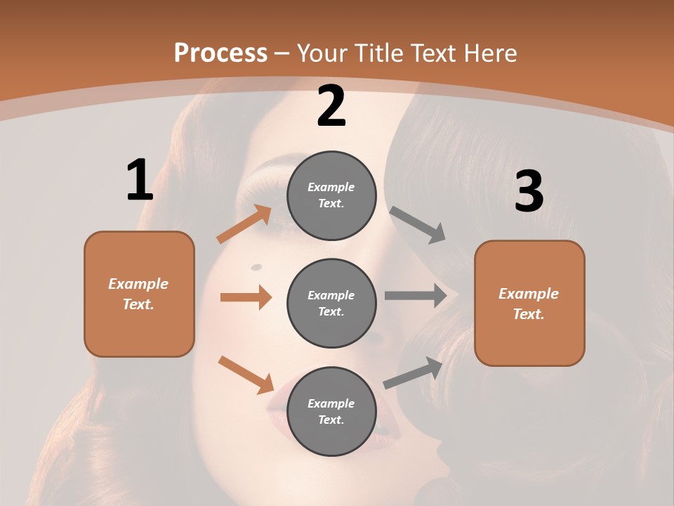 Shiny Brown Model PowerPoint Template