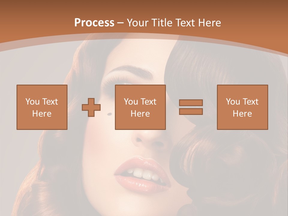 Shiny Brown Model PowerPoint Template