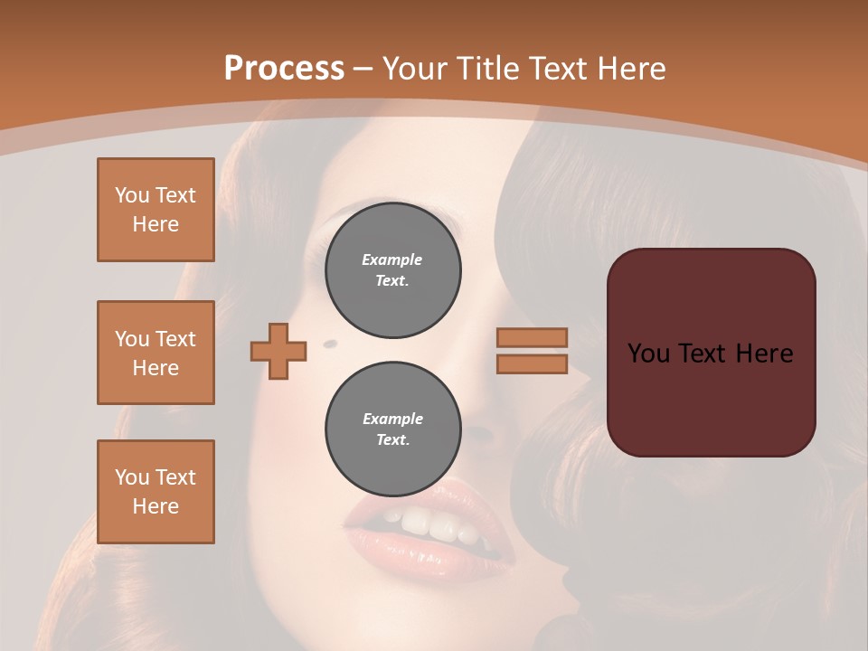 Shiny Brown Model PowerPoint Template