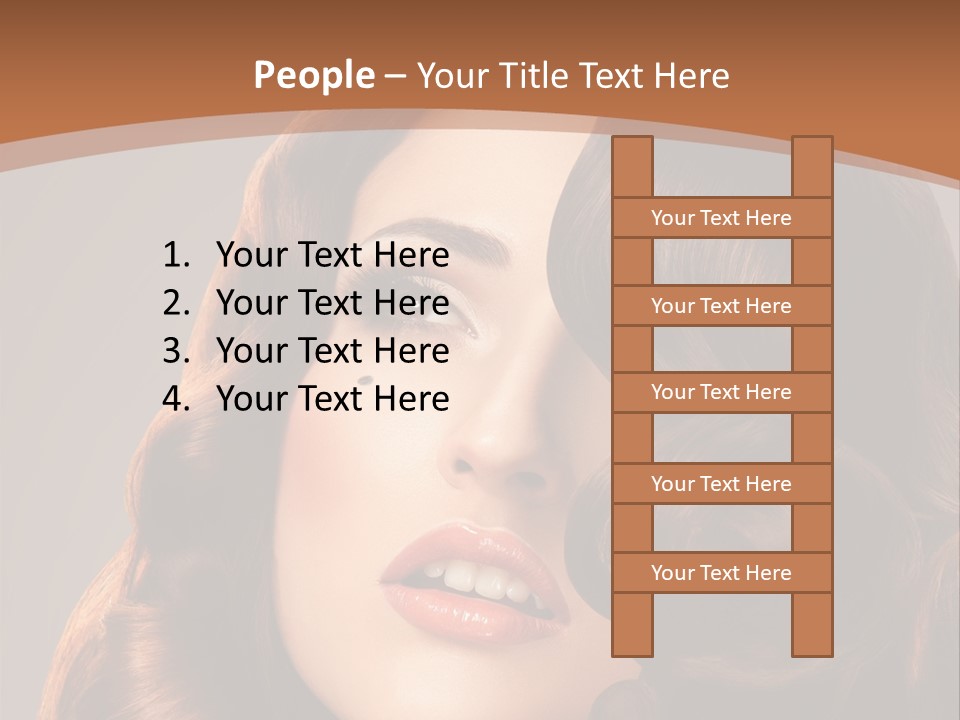 Shiny Brown Model PowerPoint Template