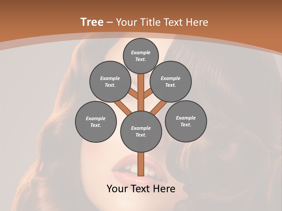 Shiny Brown Model PowerPoint Template