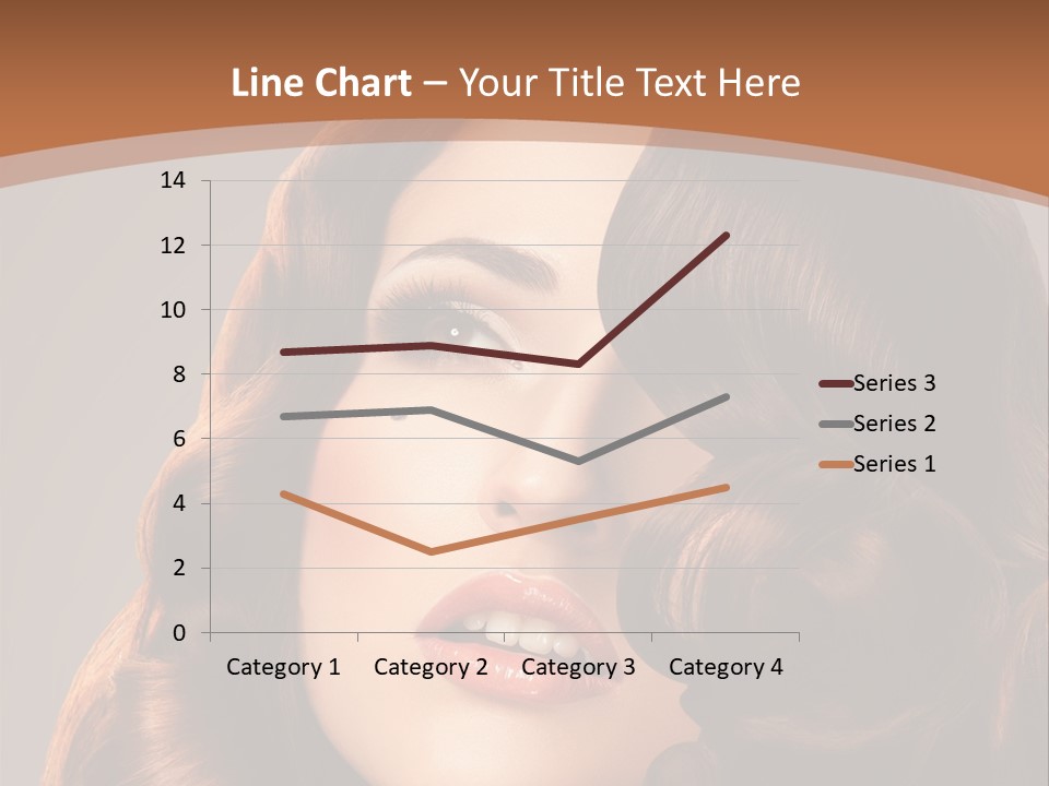 Shiny Brown Model PowerPoint Template