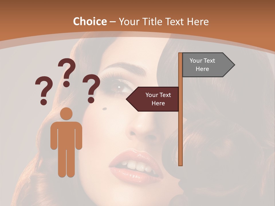 Shiny Brown Model PowerPoint Template