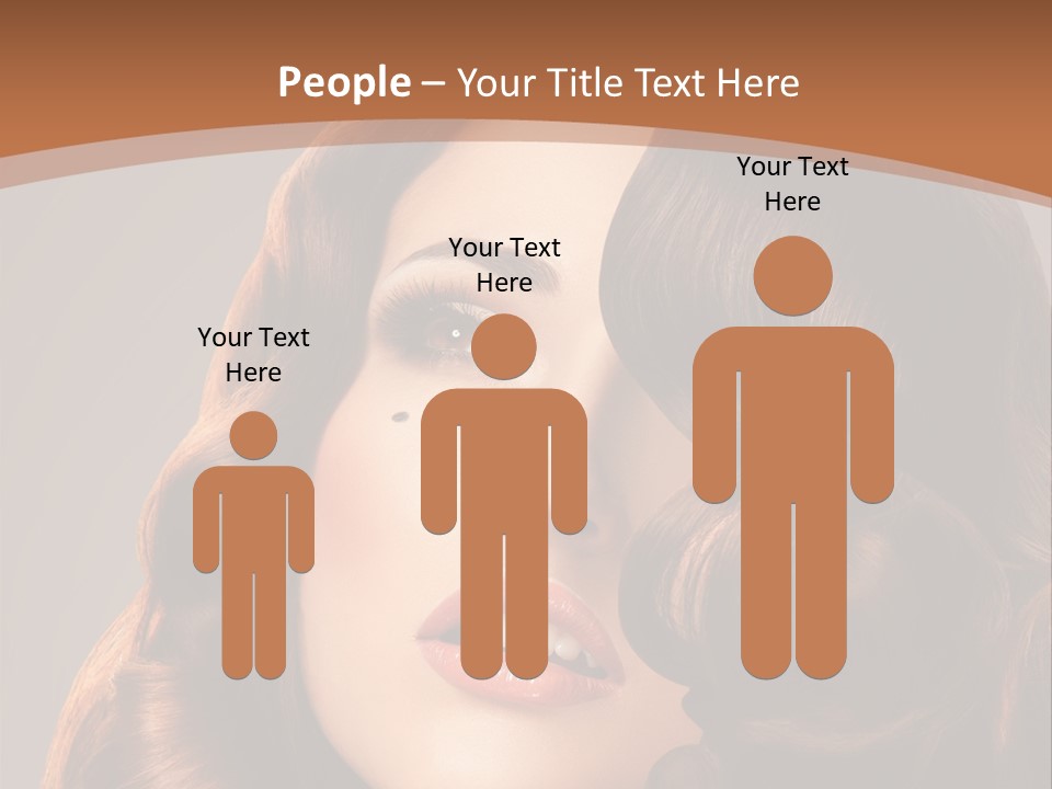 Shiny Brown Model PowerPoint Template