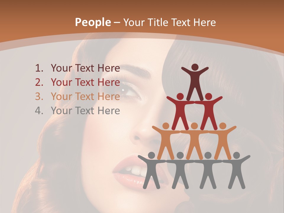 Shiny Brown Model PowerPoint Template