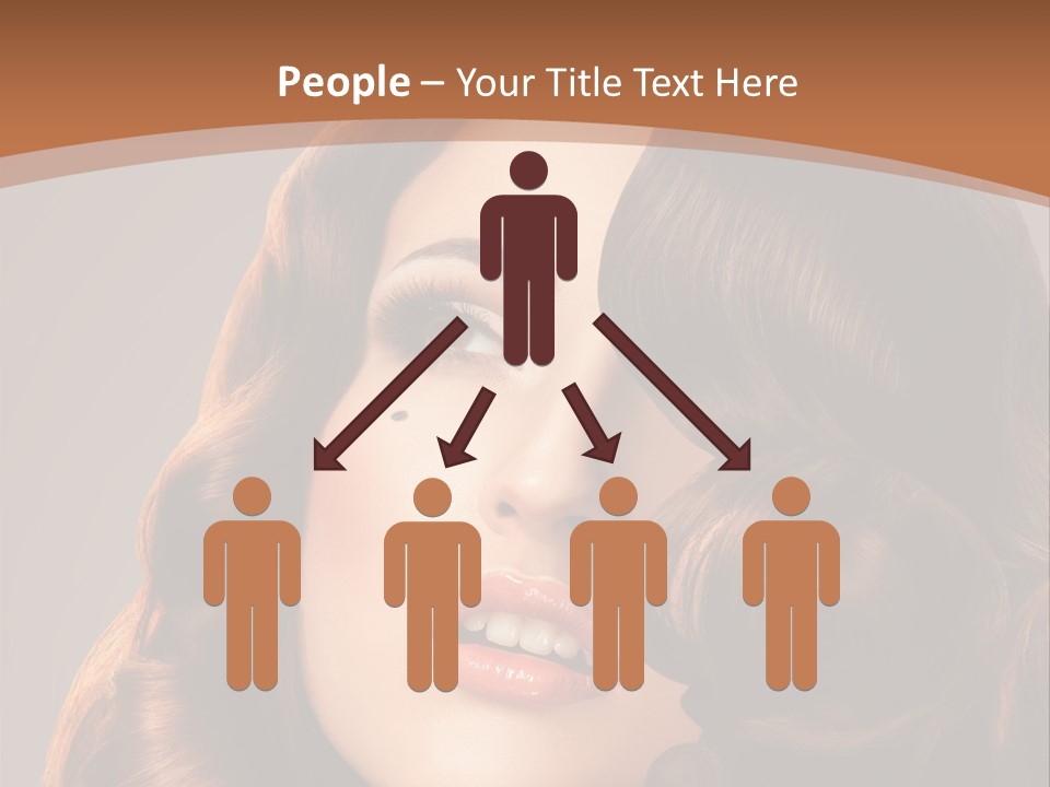 Shiny Brown Model PowerPoint Template