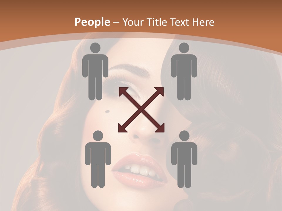 Shiny Brown Model PowerPoint Template