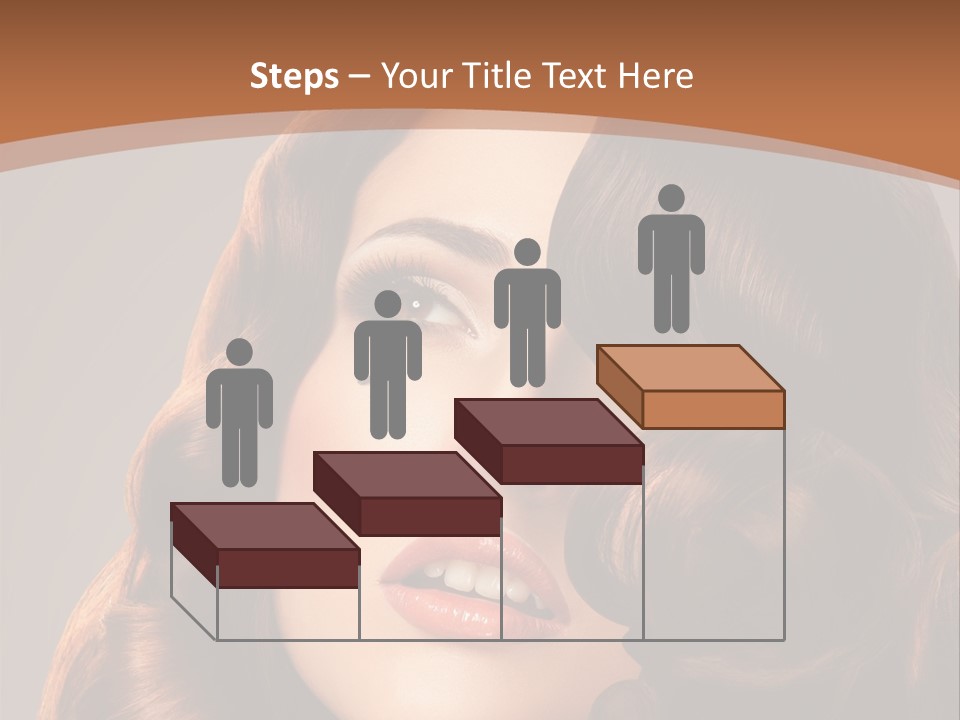 Shiny Brown Model PowerPoint Template