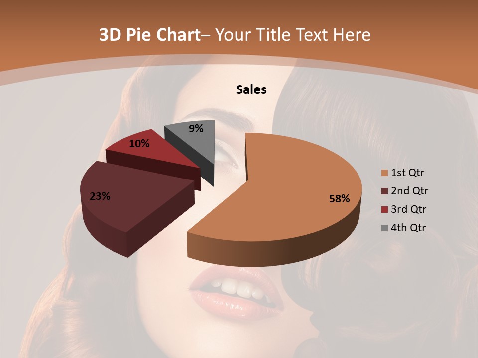 Shiny Brown Model PowerPoint Template