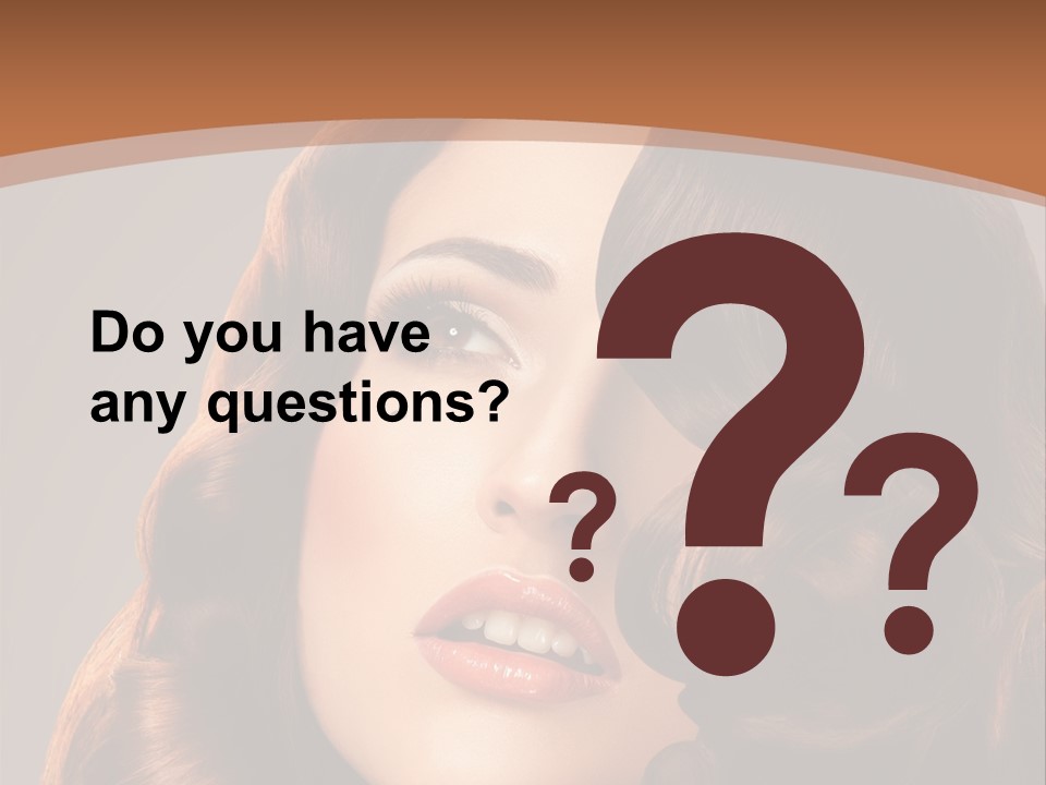 Shiny Brown Model PowerPoint Template