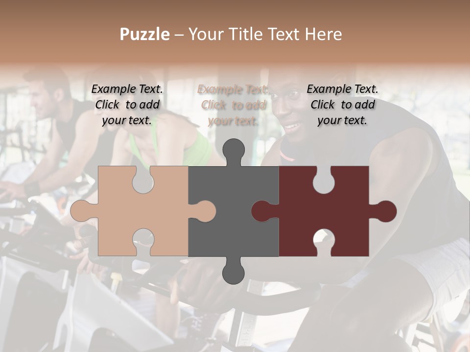 Body Care Short Hair Brown Eyes PowerPoint Template