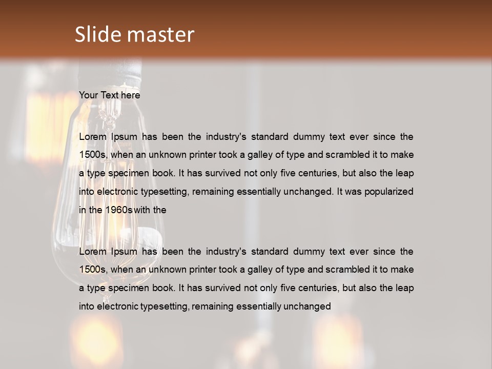 Decoration Beads Lamp PowerPoint Template