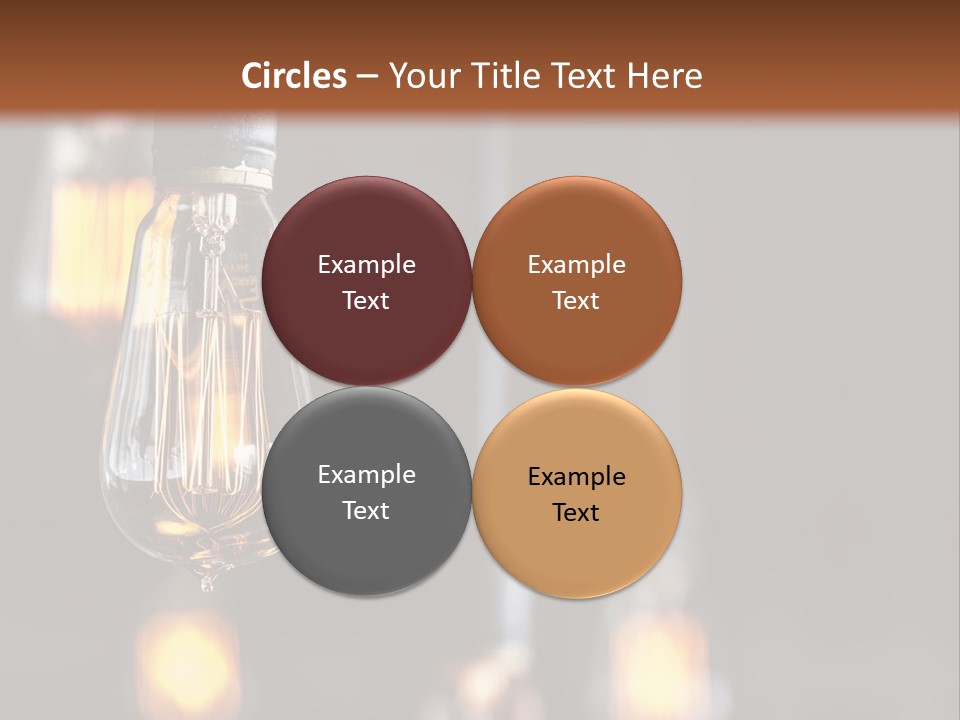 Decoration Beads Lamp PowerPoint Template