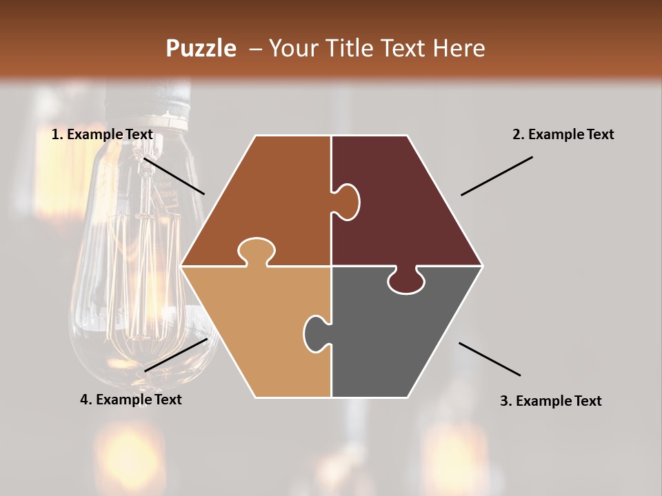 Decoration Beads Lamp PowerPoint Template