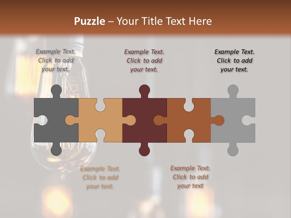 Decoration Beads Lamp PowerPoint Template