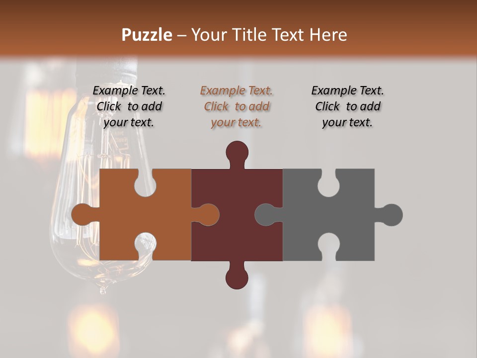 Decoration Beads Lamp PowerPoint Template