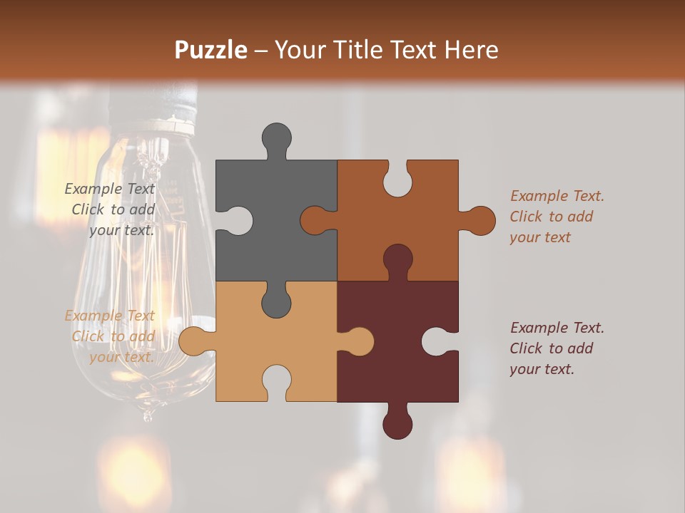 Decoration Beads Lamp PowerPoint Template