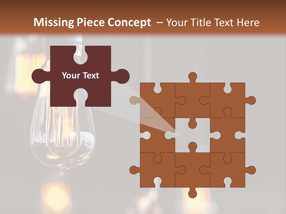 Decoration Beads Lamp PowerPoint Template