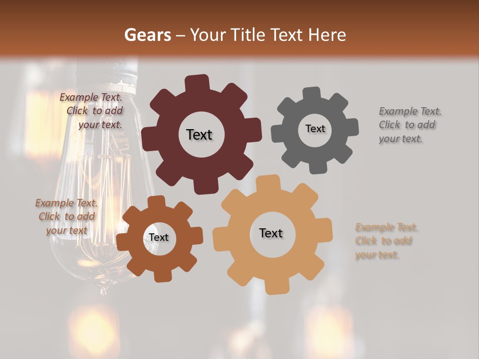 Decoration Beads Lamp PowerPoint Template