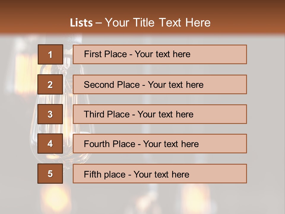 Decoration Beads Lamp PowerPoint Template