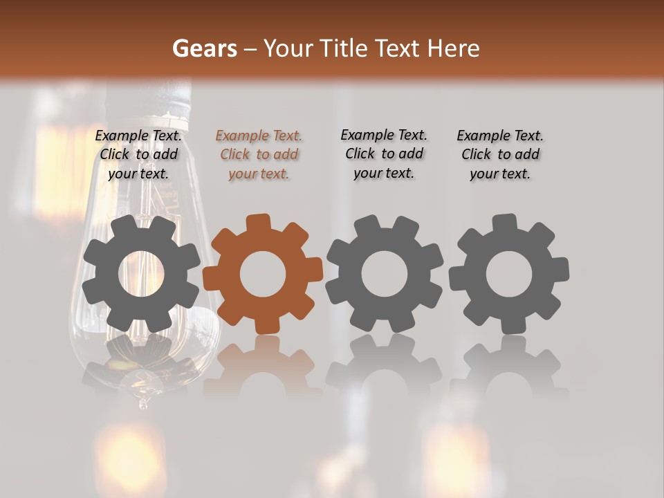 Decoration Beads Lamp PowerPoint Template