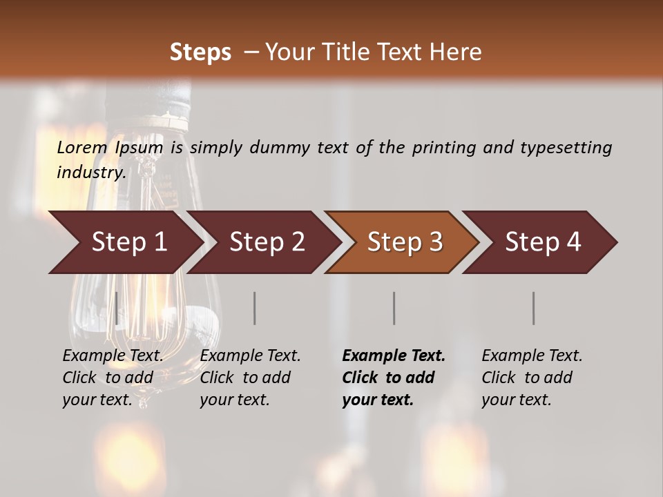 Decoration Beads Lamp PowerPoint Template