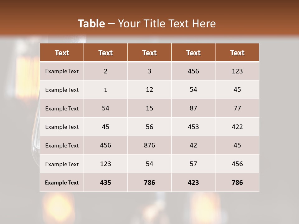 Decoration Beads Lamp PowerPoint Template