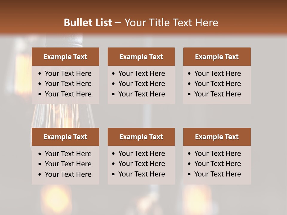 Decoration Beads Lamp PowerPoint Template
